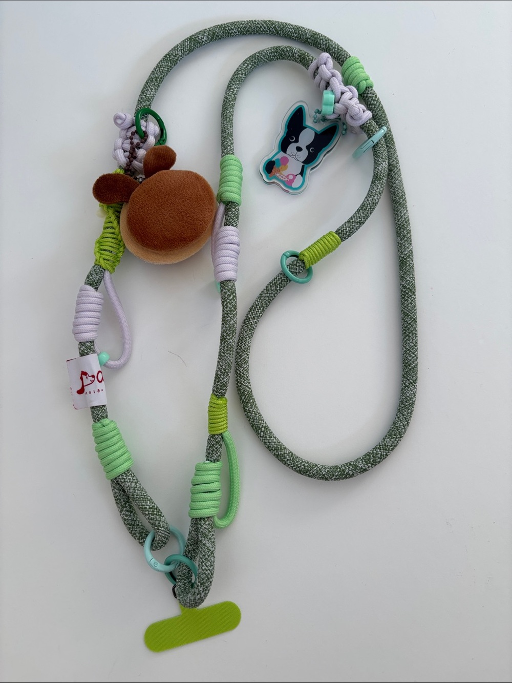 Handmade Green Phone & Multi-Use Lanyard — 8mm Thick, Full Length 58” Long